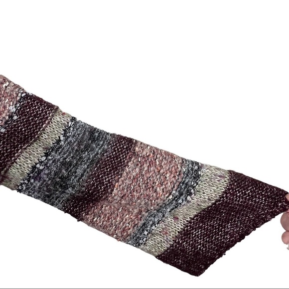 Chico's Sweater long sleeve cozy multi color striped wool blend Size Chico 1 - Picture 3 of 7